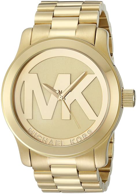 michael kors watch stainless case 48mm with gold tone finish|mk watches unisex.